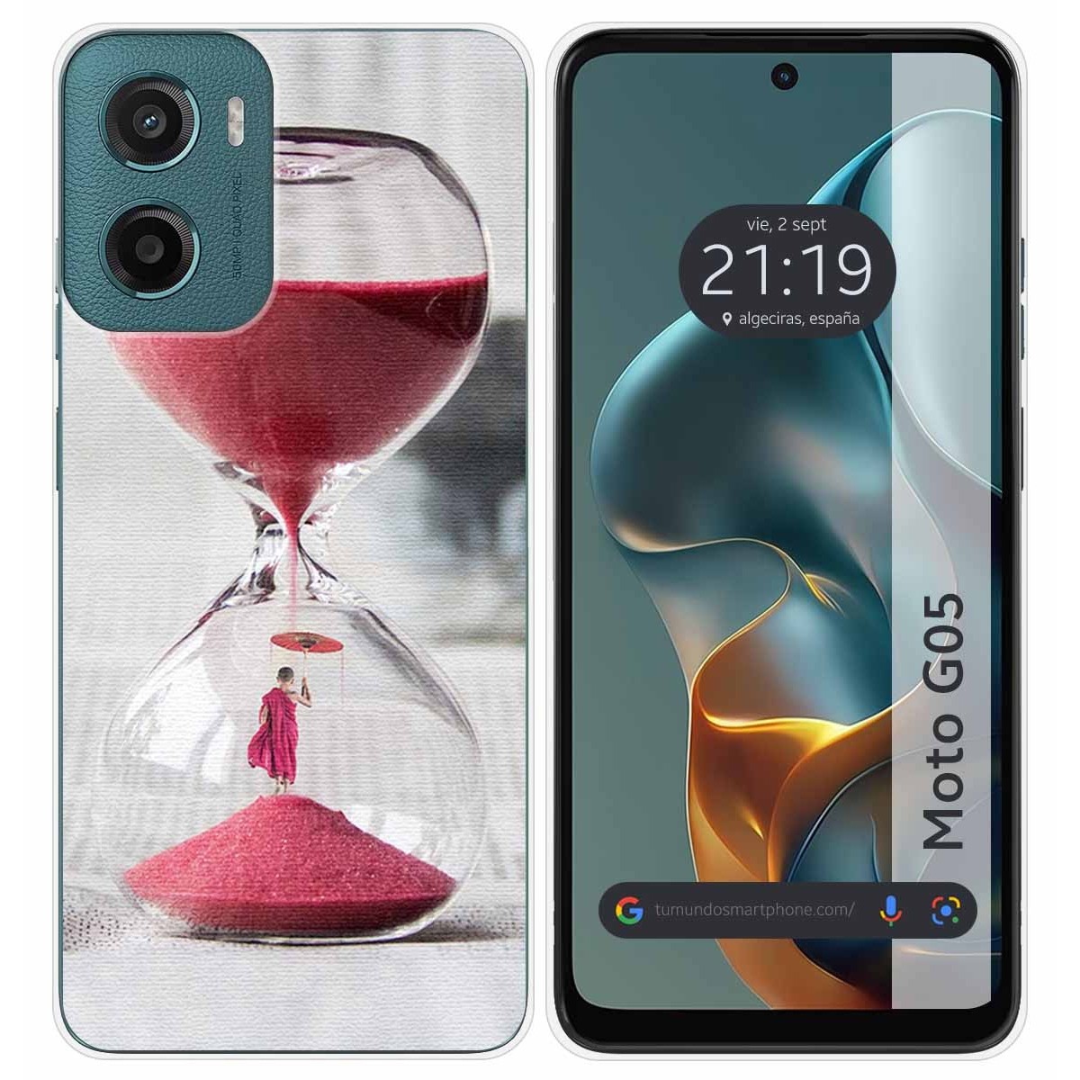 Funda Silicona para Motorola Moto G05 / E15 diseño Reloj Dibujos