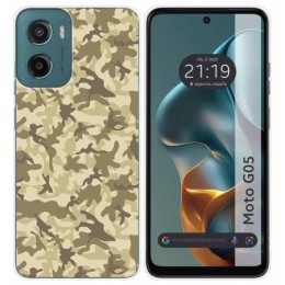 Funda Silicona para Motorola Moto G05 / E15 diseño Sand Camuflaje Dibujos