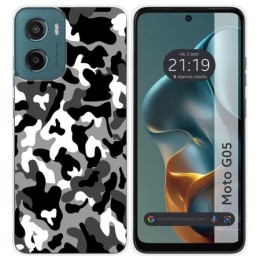 Funda Silicona para Motorola Moto G05 / E15 diseño Snow Camuflaje Dibujos