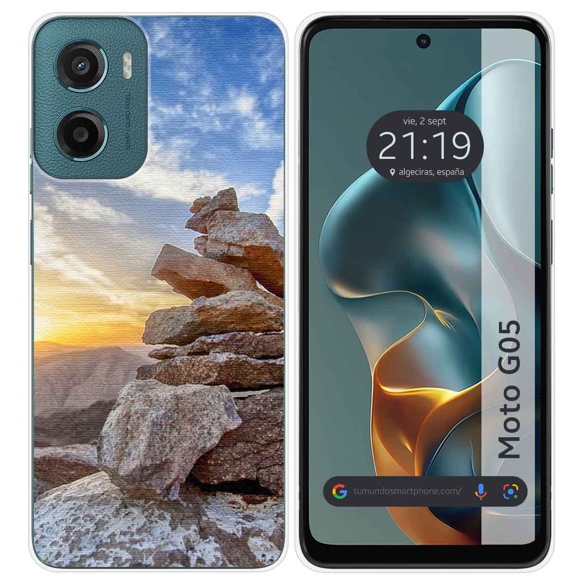 Funda Silicona para Motorola Moto G05 / E15 diseño Sunset Dibujos