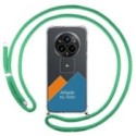 Personaliza tu Funda Colgante Transparente para Realme 14 Pro 5G con Cordon Verde Agua Dibujo Personalizada