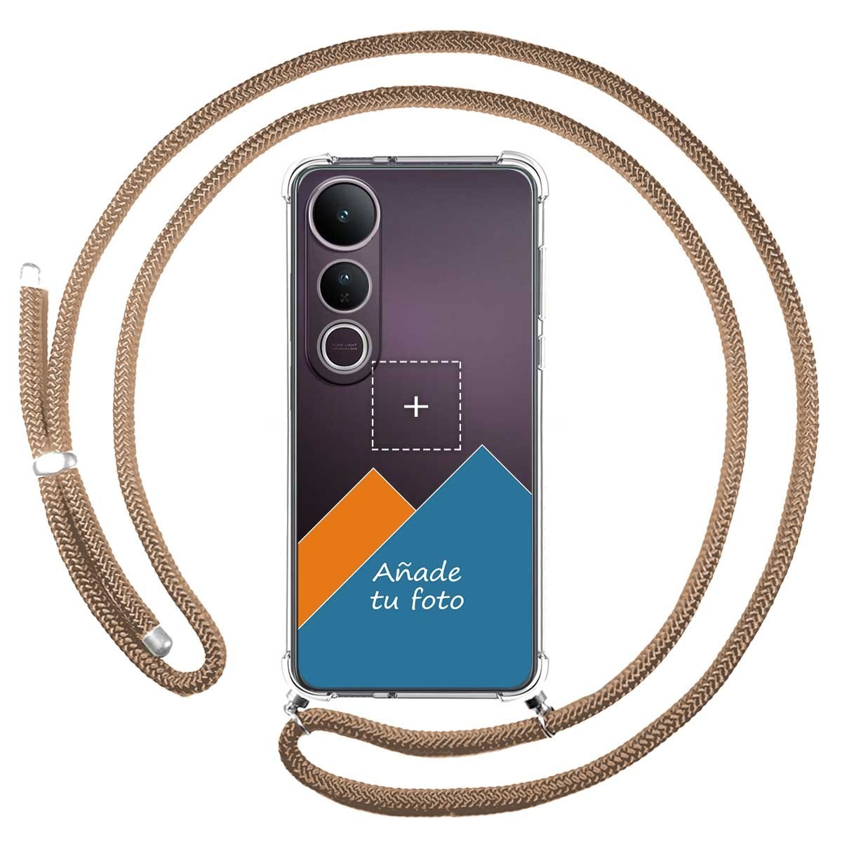 Personaliza tu Funda Colgante Transparente para Vivo V50 Lite 4G / 5G con Cordon Camel Dibujo Personalizada