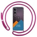 Personaliza tu Funda Colgante Transparente para Vivo V50 Lite 4G / 5G con Cordon Rosa Fucsia Dibujo Personalizada