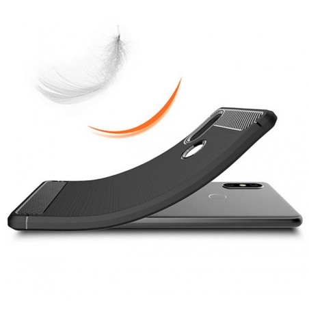 Funda Gel Tpu Tipo Carbon Negra para Xiaomi Mi 8 Se