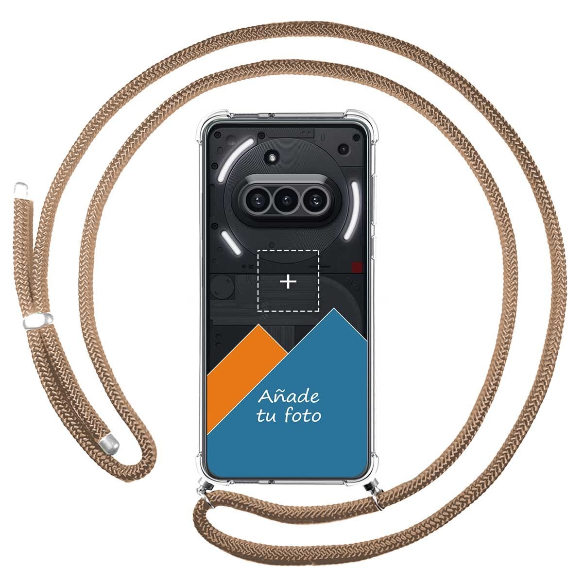 Personaliza tu Funda Colgante Transparente para Nothing Phone 3a 5G con Cordon Camel Dibujo Personalizada