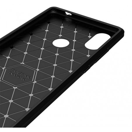 Funda Gel Tpu Tipo Carbon Negra para Xiaomi Mi 8 Se