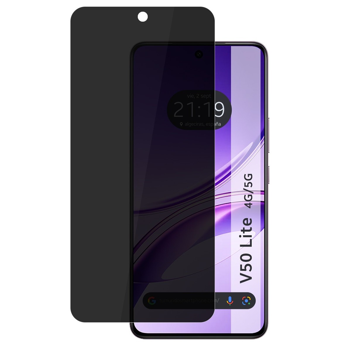 Protector Pantalla Hidrogel Privacidad Antiespías para Vivo V50 Lite 4G / 5G