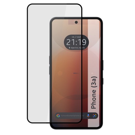 Protector Cristal Templado Completo 5D Full Glue Negro para Nothing Phone 3a 5G Vidrio