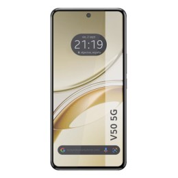 Protector Cristal Templado Completo 5D Full Glue Negro para Vivo V50 5G Vidrio 2