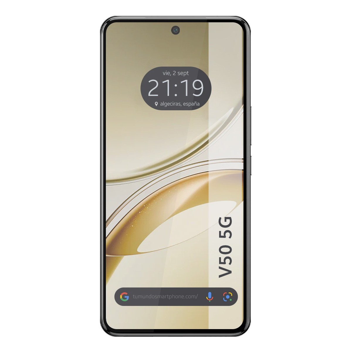 Protector Cristal Templado Completo 5D Full Glue Negro para Vivo V50 5G Vidrio