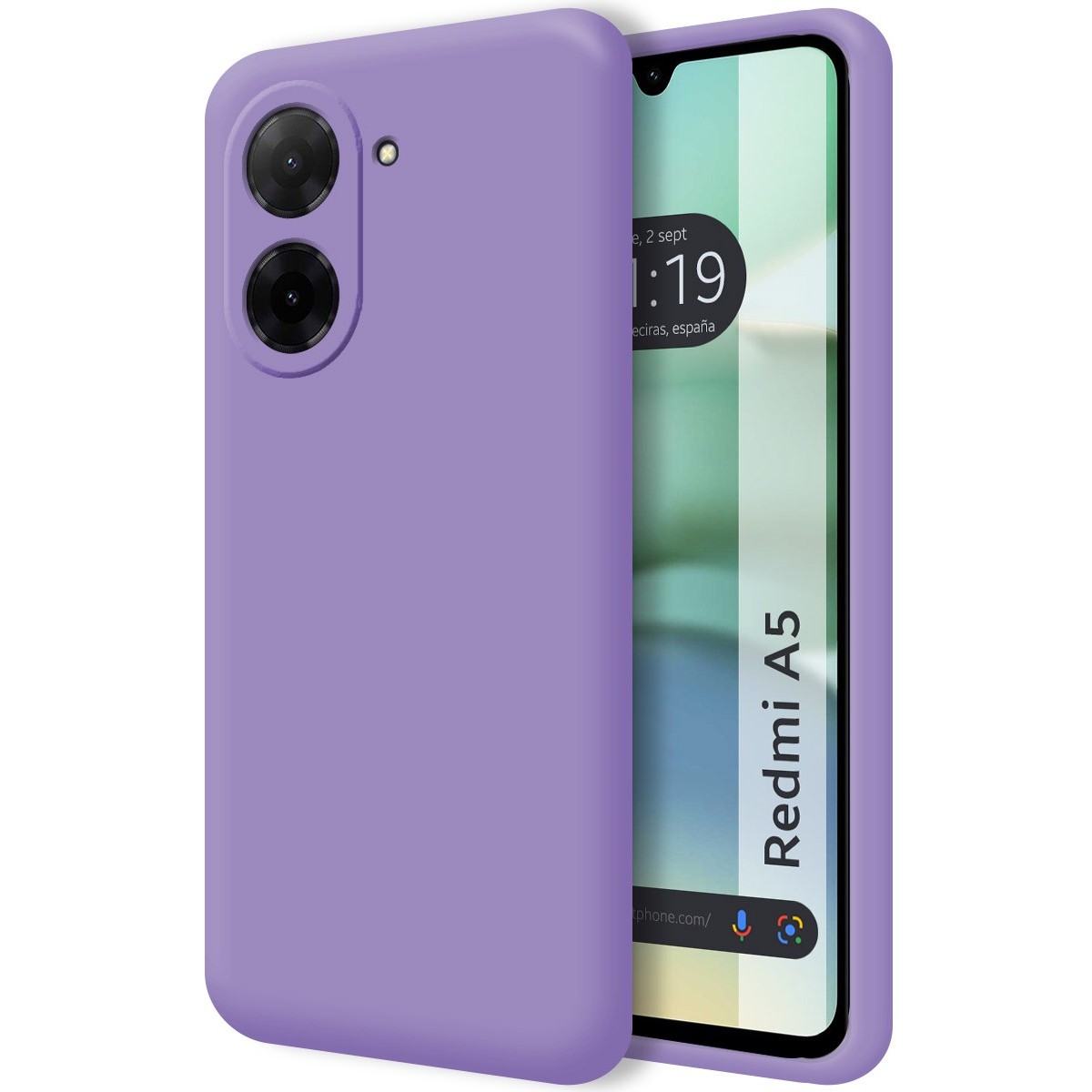 Funda Silicona Líquida Ultra Suave para Xiaomi Redmi A5 color Morada