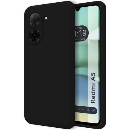 Funda Silicona Líquida Ultra Suave para Xiaomi Redmi A5 color Negra