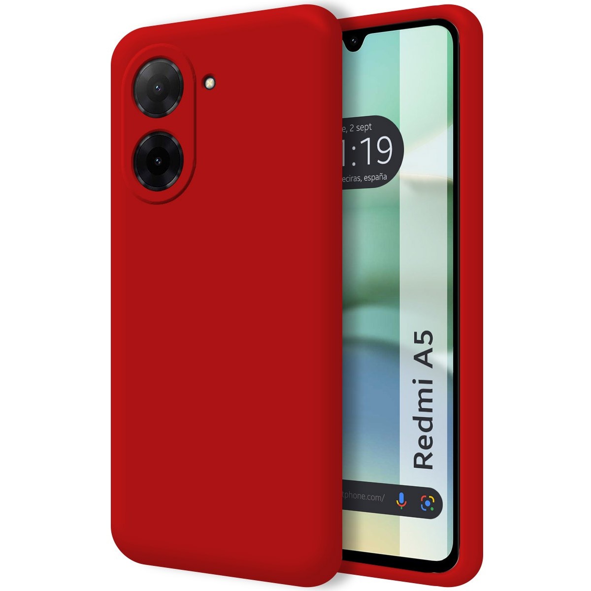 Funda Silicona Líquida Ultra Suave para Xiaomi Redmi A5 color Roja