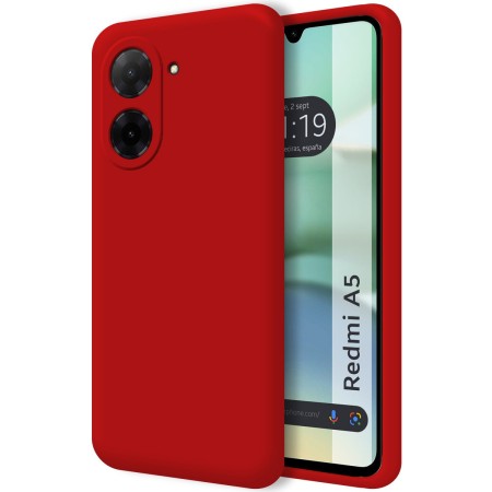 Funda Silicona Líquida Ultra Suave para Xiaomi Redmi A5 color Roja