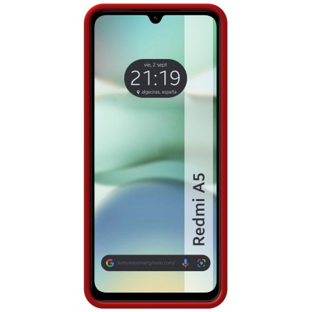 Funda Silicona Líquida Ultra Suave para Xiaomi Redmi A5 color Roja