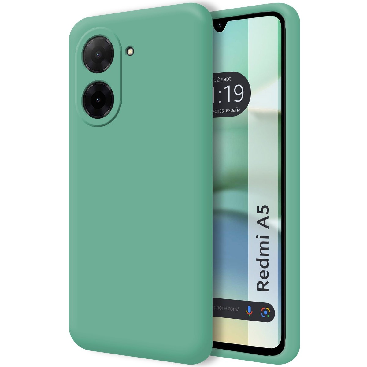 Funda Silicona Líquida Ultra Suave para Xiaomi Redmi A5 color Verde