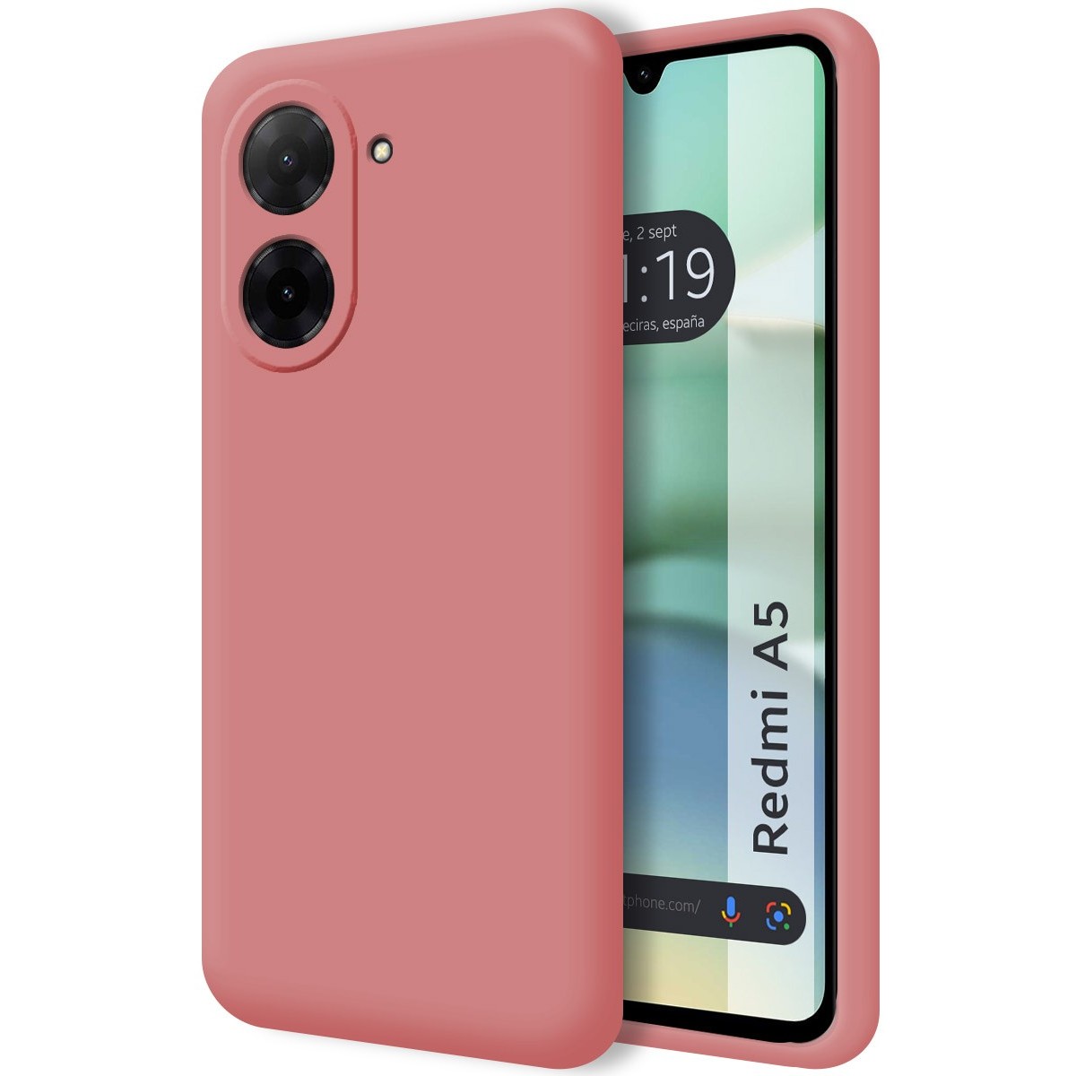 Funda Silicona Líquida Ultra Suave para Xiaomi Redmi A5 color Rosa