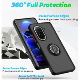 Funda Mate con Borde Negro y Anillo Giratorio 360 para Xiaomi Redmi A5 2