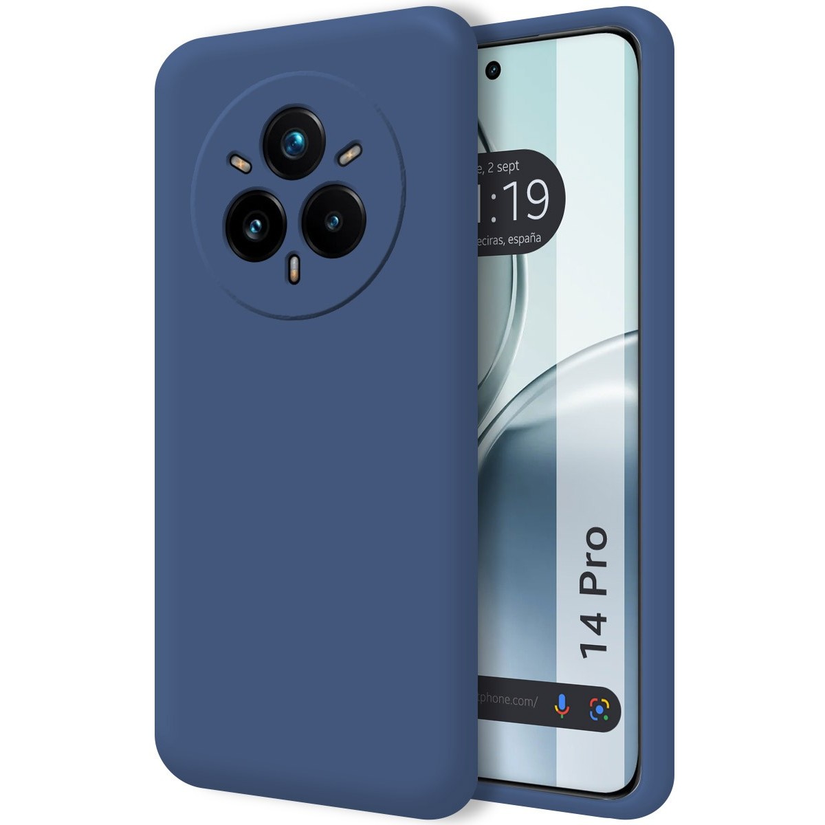Funda Silicona Líquida Ultra Suave para Realme 14 Pro 5G color Azul