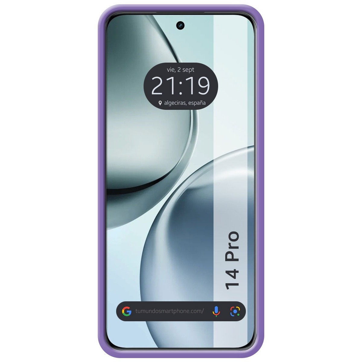 Funda Silicona Líquida Ultra Suave para Realme 14 Pro 5G color Morada