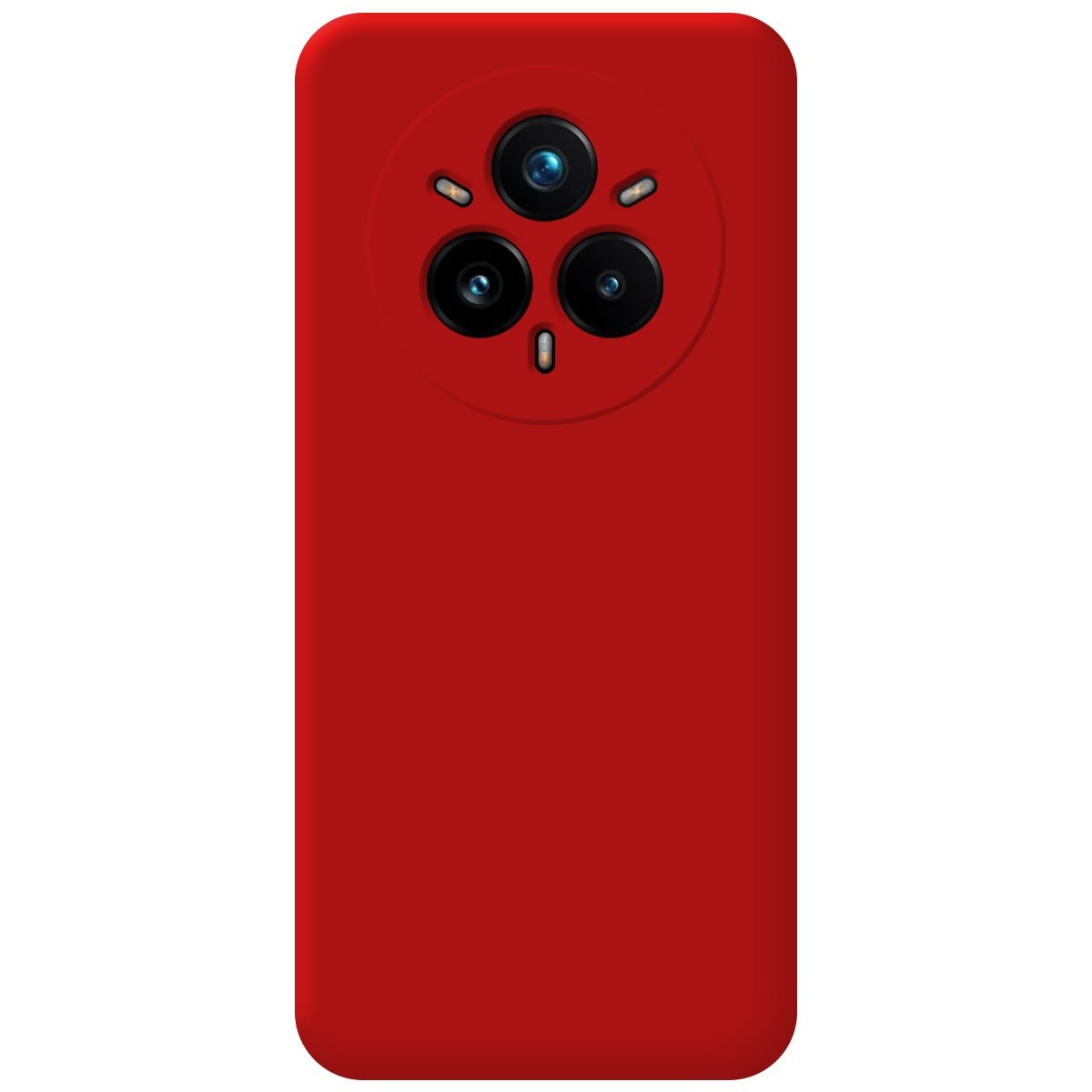 Funda Silicona Líquida Ultra Suave para Realme 14 Pro 5G color Roja