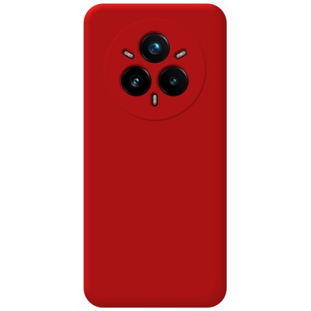Funda Silicona Líquida Ultra Suave para Realme 14 Pro 5G color Roja