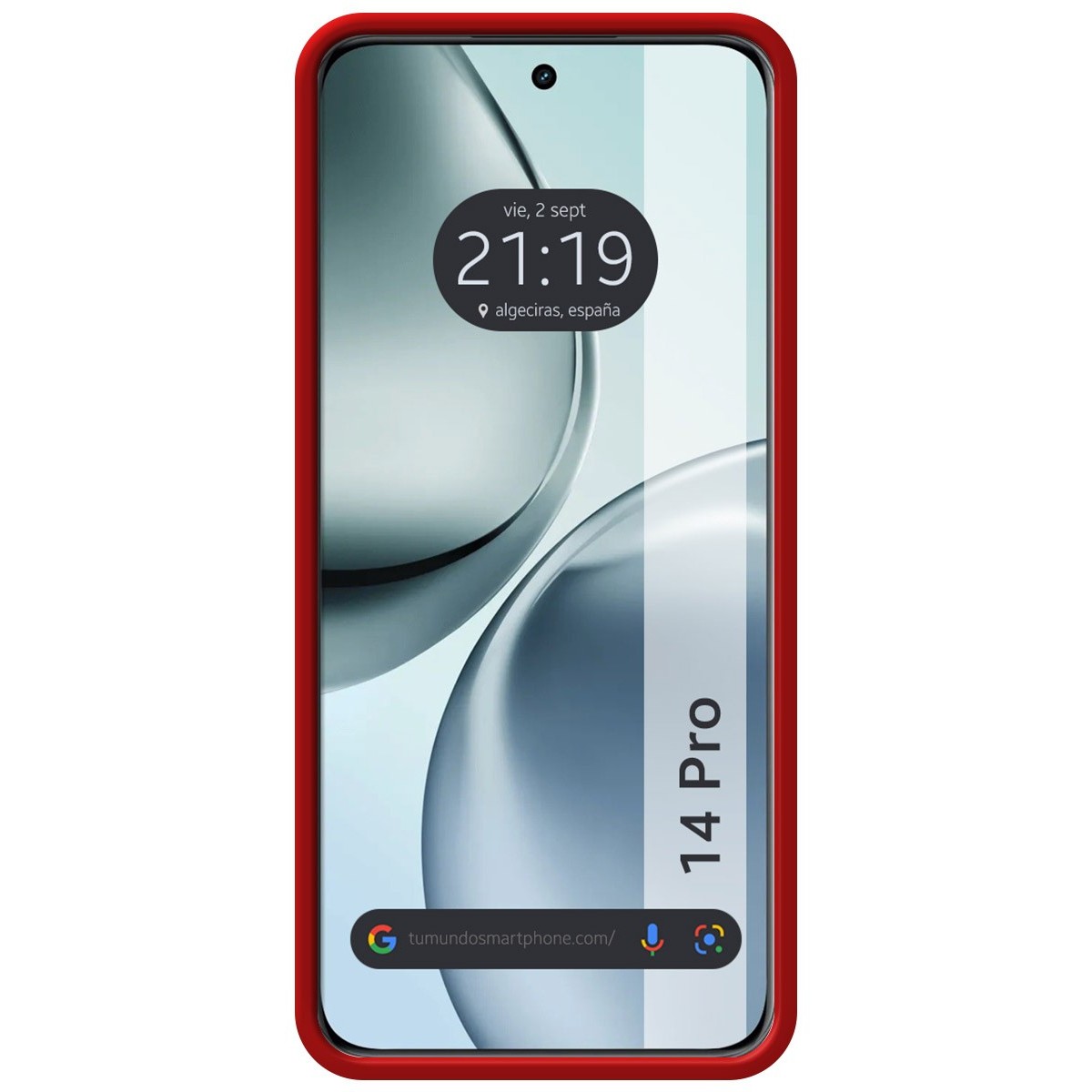 Funda Silicona Líquida Ultra Suave para Realme 14 Pro 5G color Roja