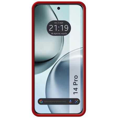 Funda Silicona Líquida Ultra Suave para Realme 14 Pro 5G color Roja