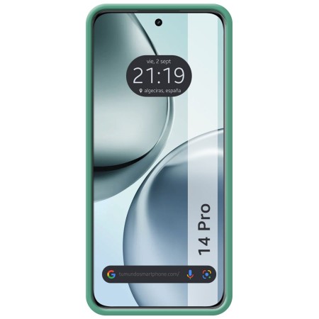 Funda Silicona Líquida Ultra Suave para Realme 14 Pro 5G color Verde