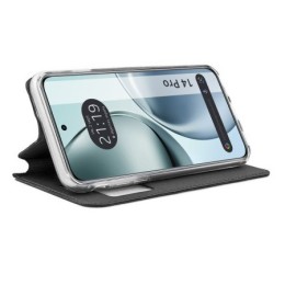 Funda Libro Soporte con Ventana para Realme 14 Pro 5G color Negra 2