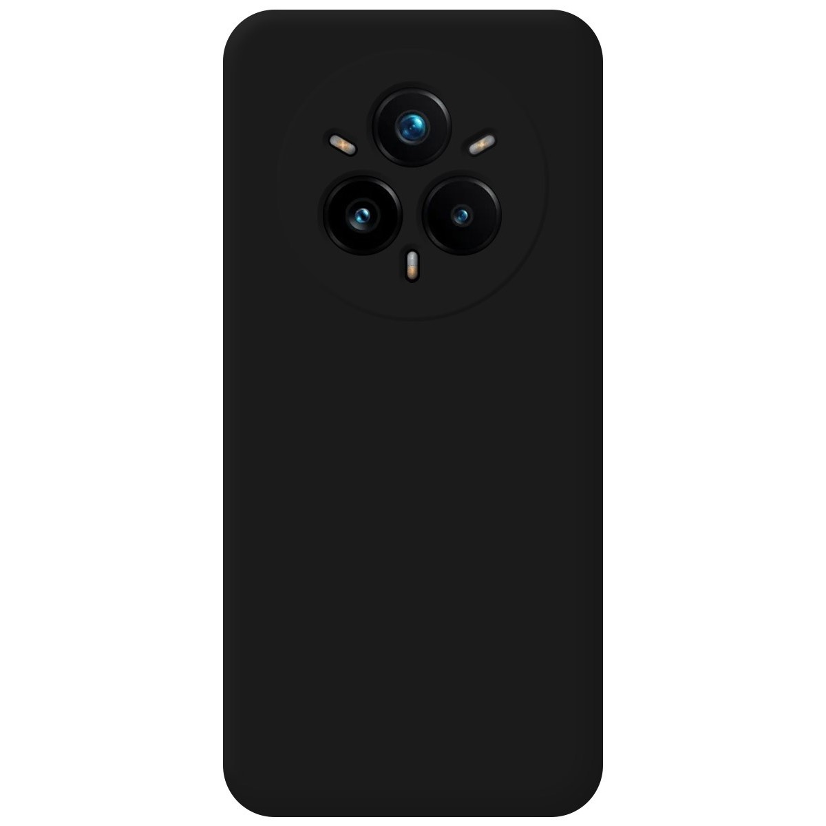 Funda Silicona Líquida Ultra Suave para Realme 14 Pro+ Plus 5G color Negra