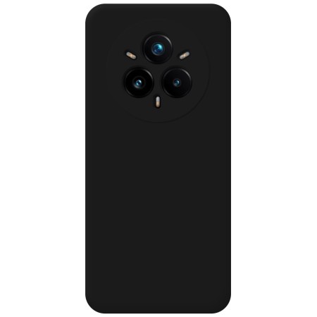 Funda Silicona Líquida Ultra Suave para Realme 14 Pro+ Plus 5G color Negra