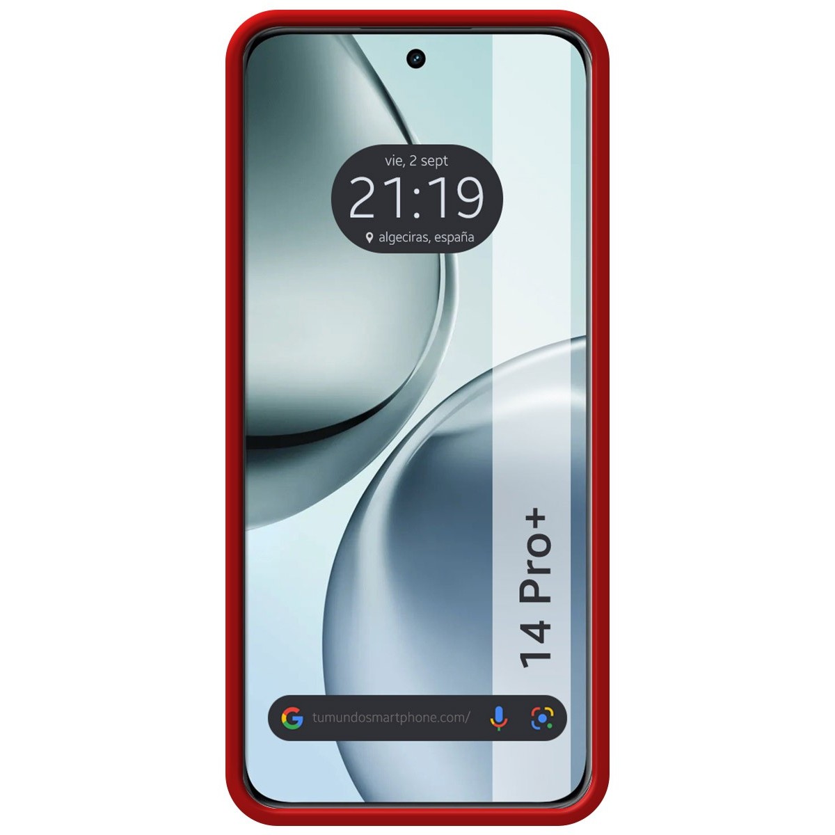 Funda Silicona Líquida Ultra Suave para Realme 14 Pro+ Plus 5G color Roja