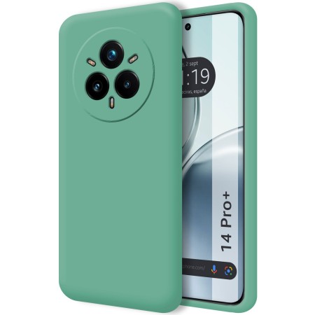 Funda Silicona Líquida Ultra Suave para Realme 14 Pro+ Plus 5G color Verde