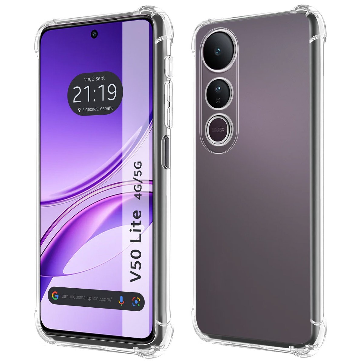 Funda Silicona Antigolpes Transparente para Vivo V50 Lite 4G / 5G