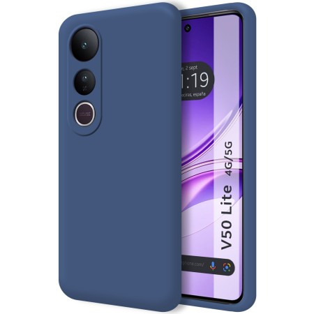 Funda Silicona Líquida Ultra Suave para Vivo V50 Lite 4G / 5G color Azul