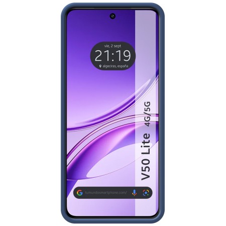 Funda Silicona Líquida Ultra Suave para Vivo V50 Lite 4G / 5G color Azul