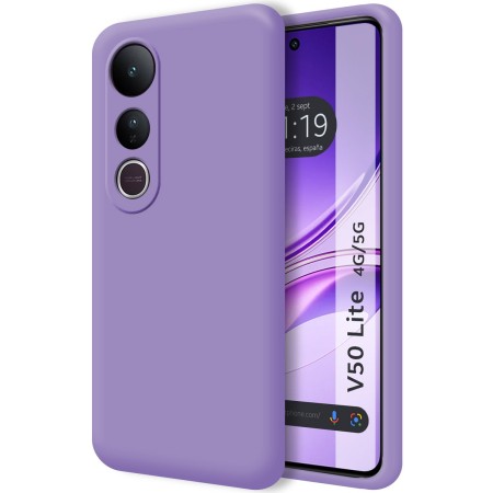 Funda Silicona Líquida Ultra Suave para Vivo V50 Lite 4G / 5G color Morada