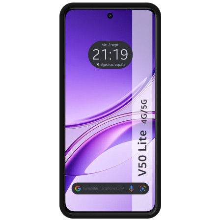 Funda Silicona Líquida Ultra Suave para Vivo V50 Lite 4G / 5G color Negra