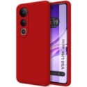 Funda Silicona Líquida Ultra Suave para Vivo V50 Lite 4G / 5G color Roja