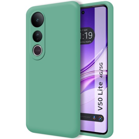 Funda Silicona Líquida Ultra Suave para Vivo V50 Lite 4G / 5G color Verde