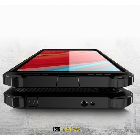 Funda Tipo Hybrid Tough Armor (Pc+Tpu) Negra para Xiaomi Redmi S2