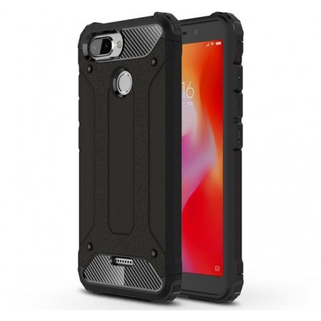 Funda Tipo Hybrid Tough Armor (Pc+Tpu) Negra para Xiaomi Redmi 6