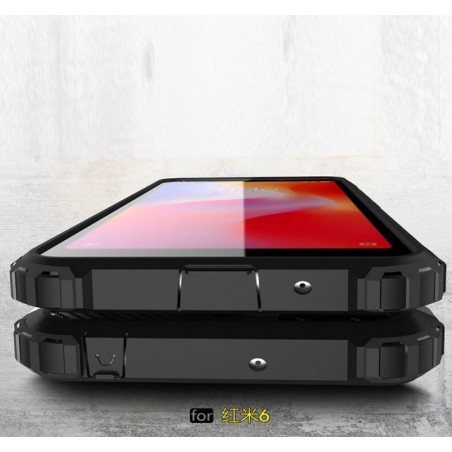 Funda Tipo Hybrid Tough Armor (Pc+Tpu) Negra para Xiaomi Redmi 6