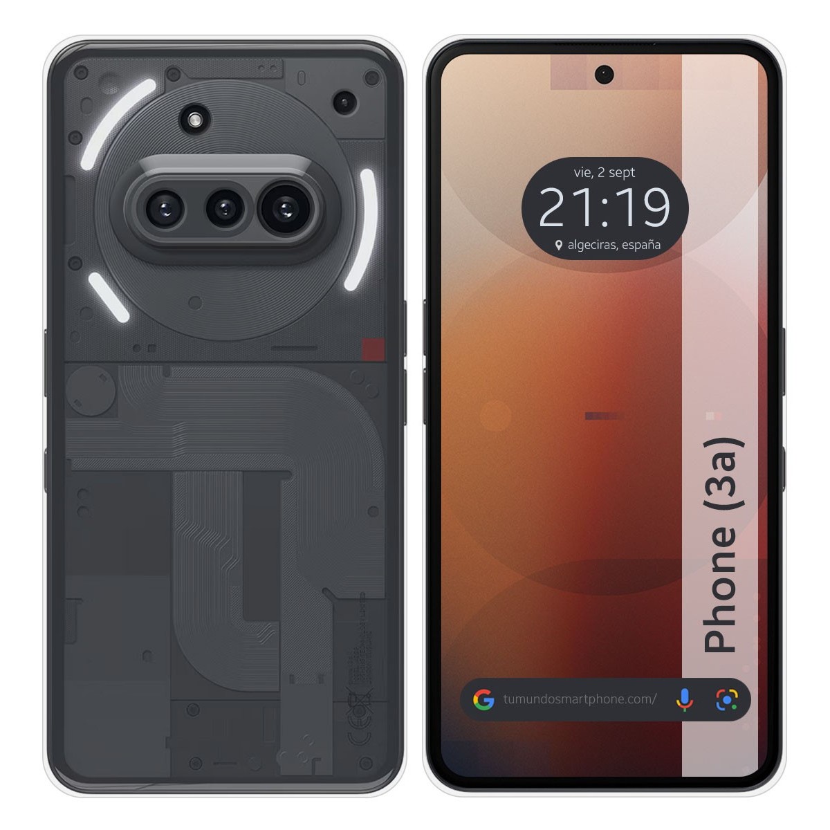 Funda Silicona Gel TPU Transparente para Nothing Phone 3a 5G