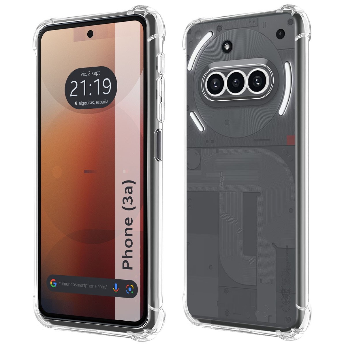 Funda Silicona Antigolpes Transparente para Nothing Phone 3a 5G