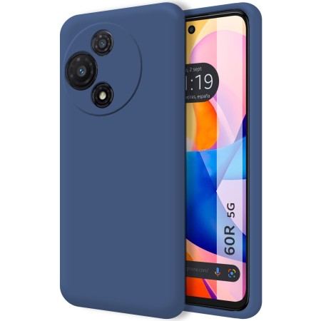 Funda Silicona Líquida Ultra Suave para TCL 60R 5G color Azul