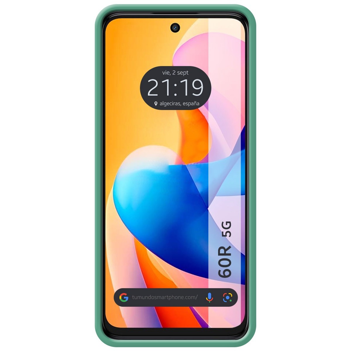 Funda Silicona Líquida Ultra Suave para TCL 60R 5G color Verde