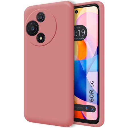 Funda Silicona Líquida Ultra Suave para TCL 60R 5G color Rosa