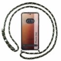 Funda Colgante Transparente para Nothing Phone 3a 5G con Cordon Verde / Dorado
